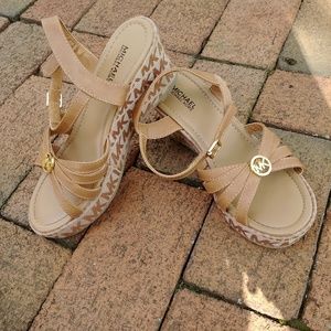 Like New Michael Kors girls sandals mint condition